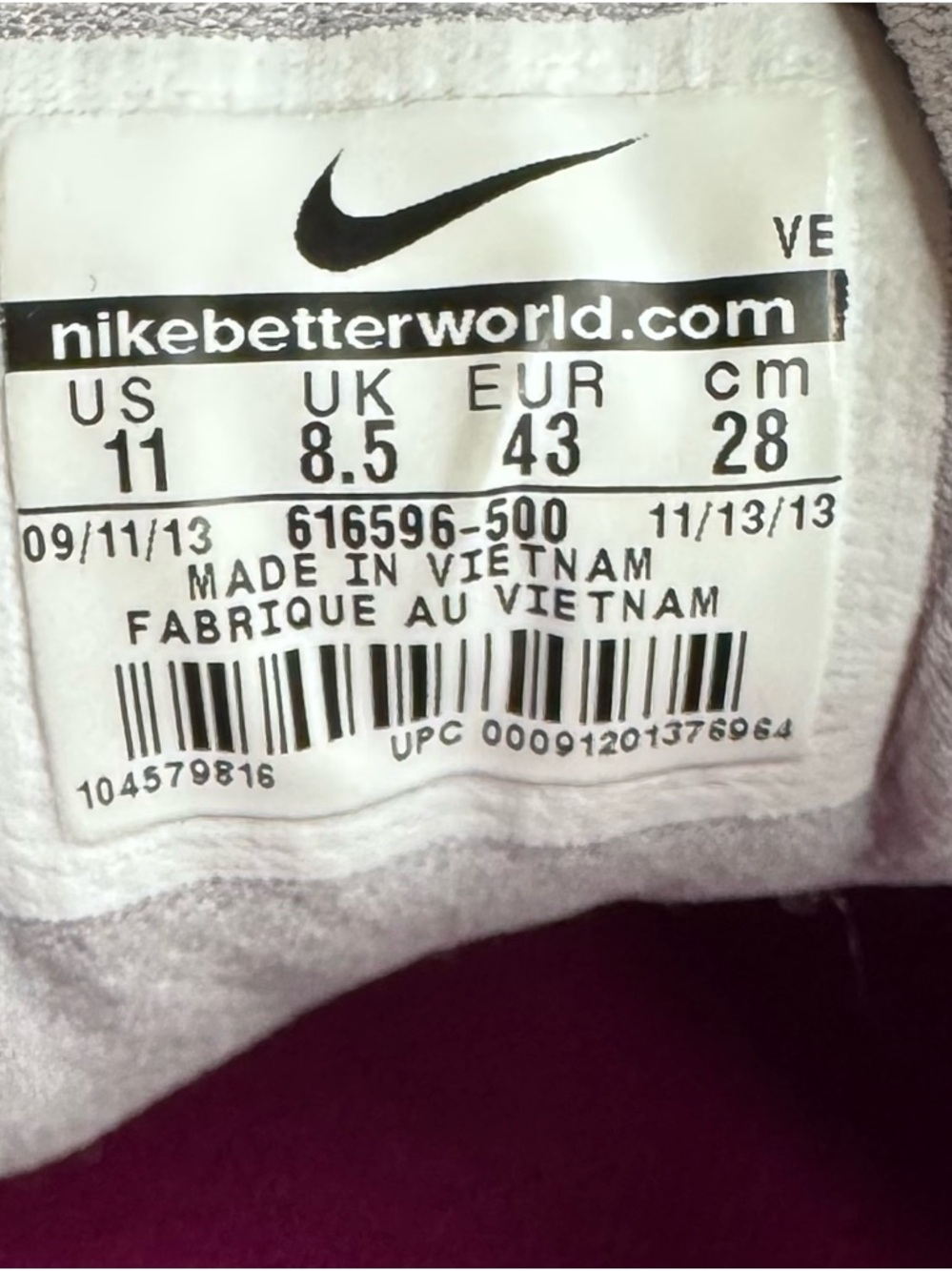 EUC 👟 Nike Women's Gray and Pink Sneakers - Picture 4 of 5